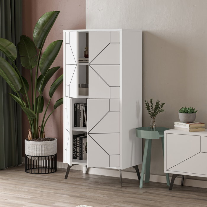 Hanah Home Armario multiusos Dune - Blanco Hanah Home Armario multiusos Dune - Blanco